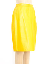 Ungaro Sunflower Leather Skirt Bottom arcadeshops.com