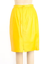 Ungaro Sunflower Leather Skirt Bottom arcadeshops.com