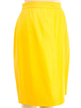 Ungaro Sunflower Leather Skirt Bottom arcadeshops.com