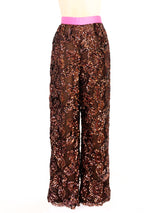 Bill Blass Sequined Lace Pants Bottom arcadeshops.com