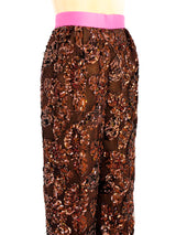 Bill Blass Sequined Lace Pants Bottom arcadeshops.com