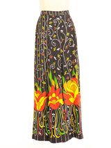 Floral Printed Maxi Skirt Bottom arcadeshops.com