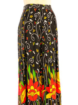 Floral Printed Maxi Skirt Bottom arcadeshops.com