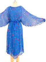 Striped Silk Chiffon Midi Dress Dress arcadeshops.com