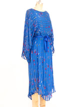 Striped Silk Chiffon Midi Dress Dress arcadeshops.com