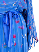 Striped Silk Chiffon Midi Dress Dress arcadeshops.com