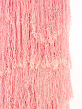 Dusty Rose Yarn Fringe Knit Dress Dress arcadeshops.com