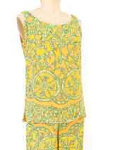 1960's Emilio Pucci Printed Silk Pant Ensemble Suit arcadeshops.com