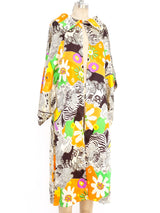 Psychedelic Printed Satin House Coat Jacket arcadeshops.com