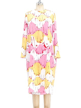 Mary McFadden Abstract Printed Silk Dress Dress arcadeshops.com