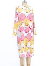 Mary McFadden Abstract Printed Silk Dress Dress arcadeshops.com