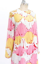 Mary McFadden Abstract Printed Silk Dress Dress arcadeshops.com