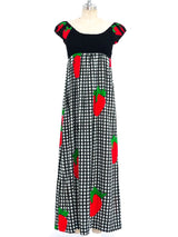 Strawberry Printed Maxi Dress Dress arcadeshops.com