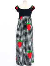 Strawberry Printed Maxi Dress Dress arcadeshops.com