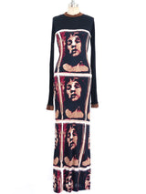 Jean Paul Gaultier Face Printed Jersey Dress Dress arcadeshops.com