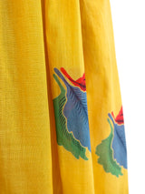 Kenzo Leaf Print Cotton Maxi Dress Dress arcadeshops.com