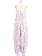 Metallic Brocade Harem Jumpsuit Suit arcadeshops.com