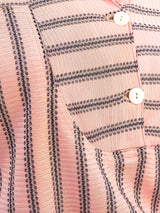1940's Pink Rayon Pajama Ensemble Suit arcadeshops.com