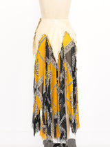 Giorgio di Sant'Angelo Leather Trimmed Flutter Skirt Bottom arcadeshops.com