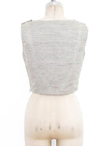Oscar de la Renta Tweed Crop Top Top arcadeshops.com