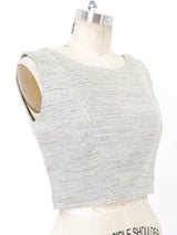 Oscar de la Renta Tweed Crop Top Top arcadeshops.com