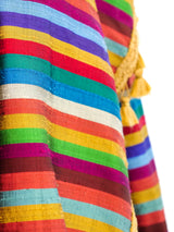 Metallic Rainbow Striped Silk Jacket Jacket arcadeshops.com