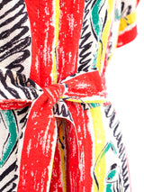 1950's Novelty Goddess Printed Maxi Dress Dress arcadeshops.com