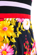 Rainbow Striped Floral Tank Dress Dress arcadeshops.com