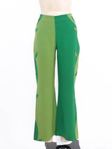 Moschino Two Tone Leaf Applique Pants Bottom arcadeshops.com