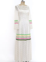 Ribbon Trimmed Lace Dress Dress arcadeshops.com
