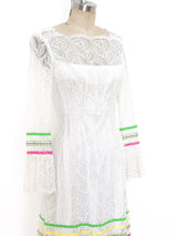 Ribbon Trimmed Lace Dress Dress arcadeshops.com