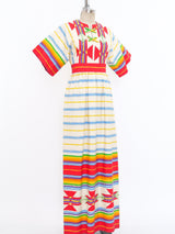 Rainbow Ikat Printed Cotton Dress Dress arcadeshops.com