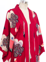 Playing Card Printed Haori Kimono Jacket arcadeshops.com