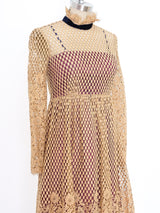 Caramel Lace Midi Dress Dress arcadeshops.com