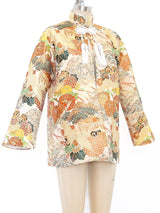 Japanese Crane and Flower Brocade Jacket Jacket arcadeshops.com