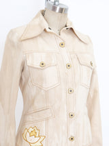 Roncelli Floral Applique Denim Jacket Jacket arcadeshops.com