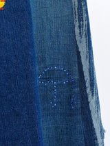 Embellished Patchwork Denim Skirt Bottom arcadeshops.com