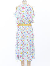 Diane Freis Pastel Open Shoulder Dress Dress arcadeshops.com