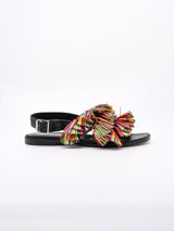 Manolo Blahnik Raffia Fringe Flat Sandal Accessory arcadeshops.com