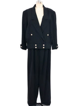 Chanel Double Breasted Black Suit Suit arcadeshops.com