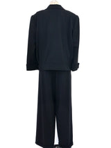 Chanel Double Breasted Black Suit Suit arcadeshops.com