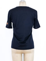 Gucci Aquatic Printed Black Tee Top arcadeshops.com