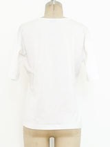 Gucci Aquatic Printed White Tee Top arcadeshops.com