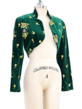 Ozbek Embellished Velvet Bolero Jacket Jacket arcadeshops.com