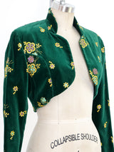 Ozbek Embellished Velvet Bolero Jacket Jacket arcadeshops.com