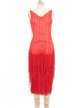 Fringed Chiffon Bias Dress Dress arcadeshops.com