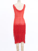 Fringed Chiffon Bias Dress Dress arcadeshops.com