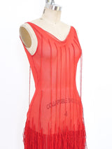 Fringed Chiffon Bias Dress Dress arcadeshops.com