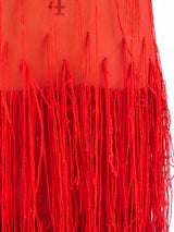 Fringed Chiffon Bias Dress Dress arcadeshops.com