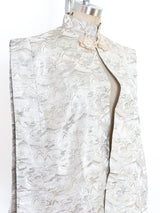 Metallic Pagoda Motif Brocade Japanese Cape Jacket arcadeshops.com